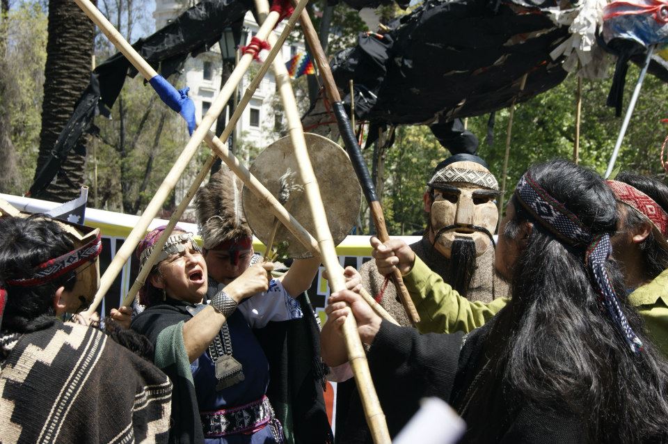 En la marcha mapuche de la dignidad y resistencia