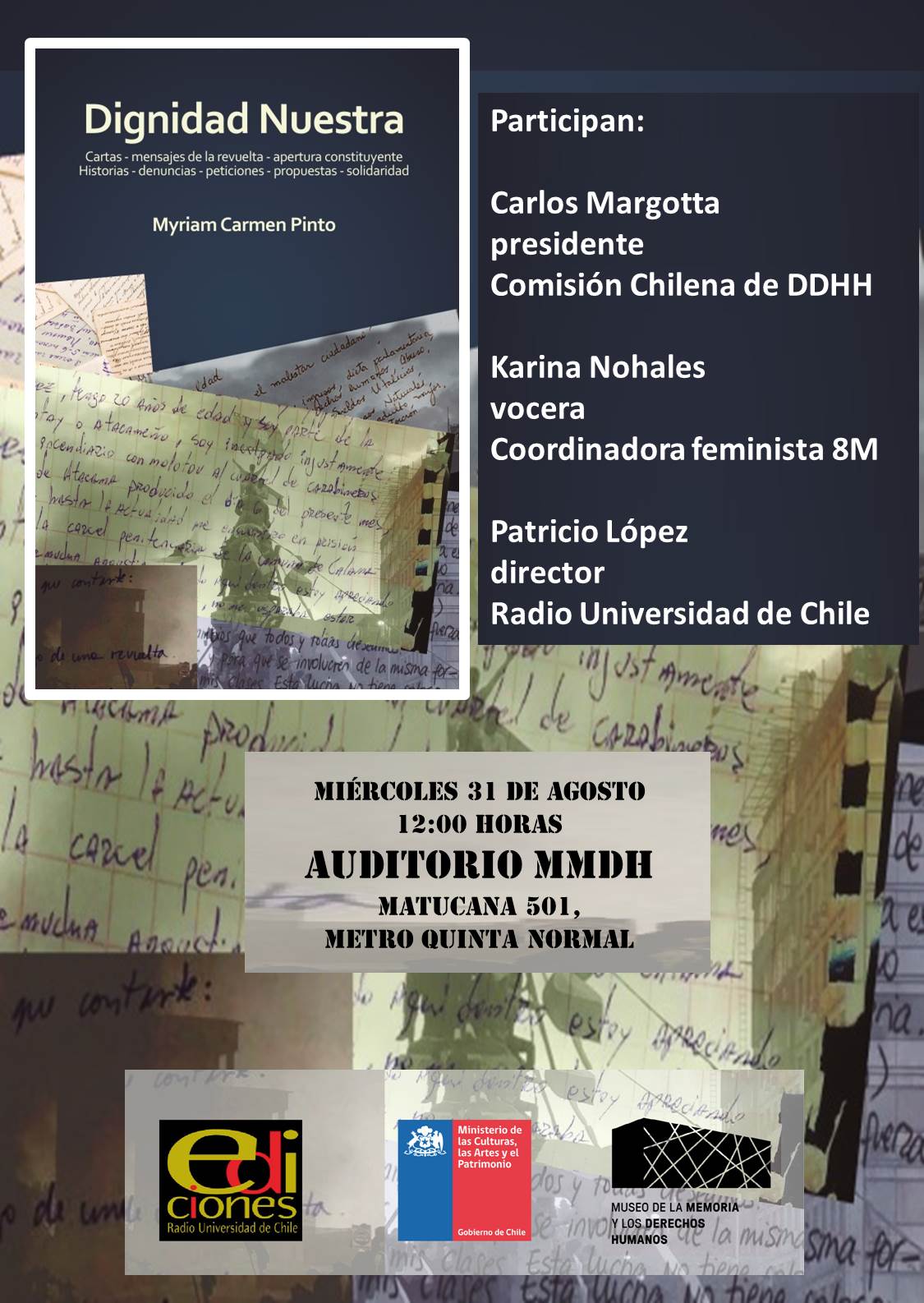 Por el derecho a recordar: Dignidad Nuestra, cartas y mensajes del Chile de la revuelta